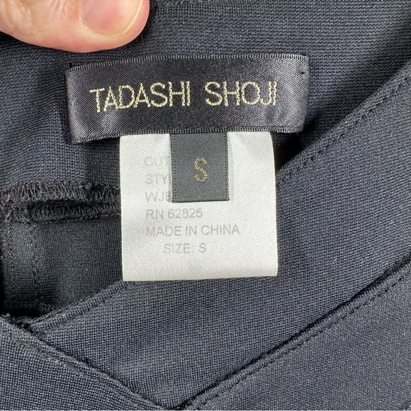 Tadashi Shoji Dress Women's Small Black Bandage Bodcon Stretch Cocktail LBD - Picture 7 of 8